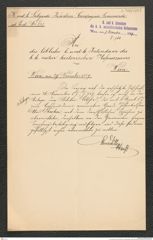 k.k. naturhistorisches Hofmuseum, Intendanzakten 1885-1896 (Hauer), Aktenzahl Z.766/1889, Seite 1